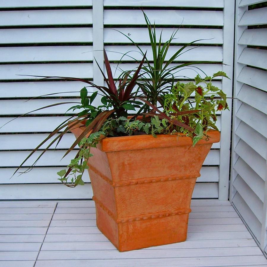 軽くておシャレな植木鉢 ファイバークレイ アルファ テラコッタ色 38cm 大型 アンティークテラコッタ風 バラにピッタリの植木鉢 おしゃれ 965 Sft8068tr 38 ガーデン屋 Yahoo 店 通販 Yahoo ショッピング