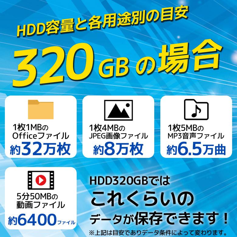外付け ハードディスク 320GB USB3.0 パスパワー 電源不要 メーカー問わず おまかせ 2.5インチ モバイル HDD Windows Mac パソコン用 中古 ネコポス 代引不可｜auc-puran｜02