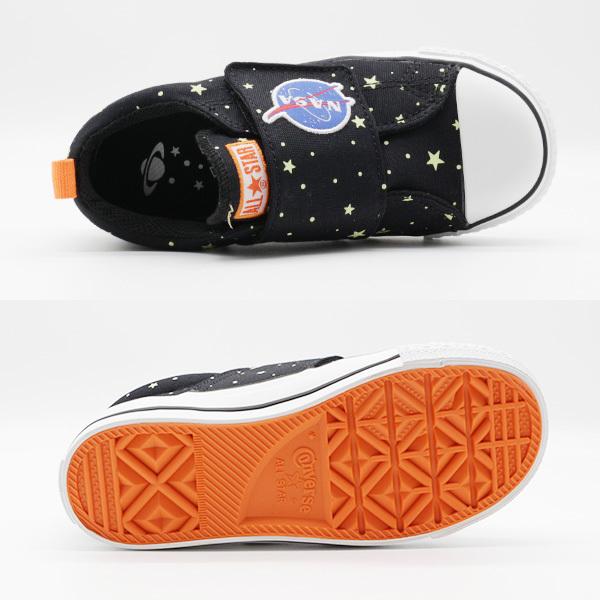 コンバース キッズ ジュニア スニーカー 靴 黒 NASA 宇宙 スペースパッチ CONVERSE CHILD ALL STAR N SPACEPATCH V-1 OX｜auckutsu-nishimura｜06