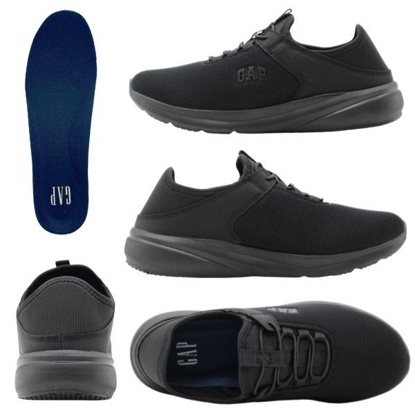 GAP ギャップ スリッポン レディース スニーカー 靴 黒 ブラック