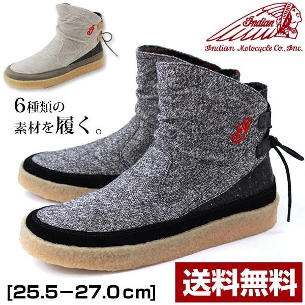 人気の贈り物が大集合 送料無料 あすつく インディアン Ind Indian 靴 メンズ ブーツ ハイカット スニーカー オシャレなラバーソール 裏地はネイティブ柄 ブーツ