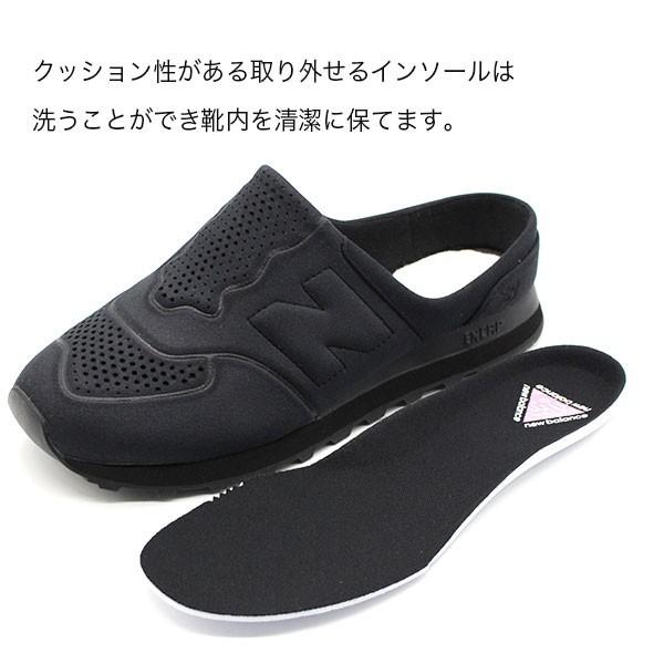 ニューバランス サンダル メンズ 靴 ミュール 黒 ブラック クッション スリッパ 滑りにくい new balance ML574 OXQ｜auckutsu-nishimura｜04