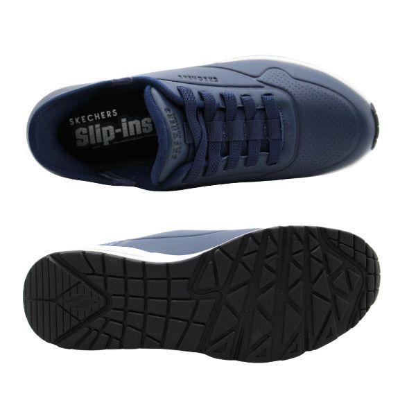 り*ご様 麻70% 5.8万スコットランド製BUTTON SHOULDER SW SKECHERS（スケッチャーズ） スニーカー メンズ スリッポン 靴 黒