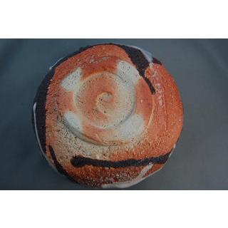 ach-15 焼締 志野焼 抹茶茶碗  文部大臣奨励賞受賞作家 荒川明作 木箱付きの画像