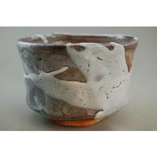 ach-16 志野焼 抹茶茶碗  文部大臣奨励賞受賞作家 荒川明作 木箱付きの画像