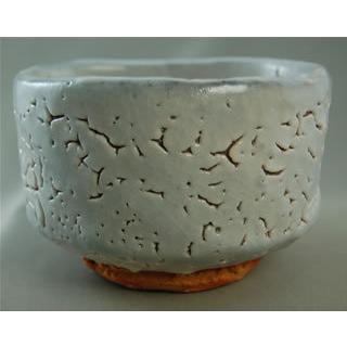 ach-27 志野焼 抹茶茶碗 文部大臣奨励賞受賞作家 荒川明作 木箱付きの画像