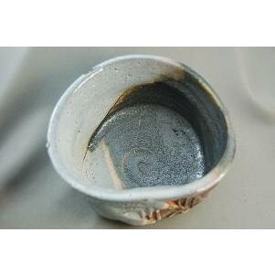 ach-28 鳴海織部 抹茶茶碗 文部大臣奨励賞受賞作家 荒川明作 木箱付きの画像