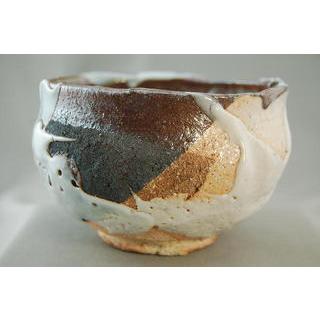 ach-33 薪窯 焼締志野焼 抹茶茶碗  文部大臣奨励賞受賞作家 荒川明作 木箱付きの画像