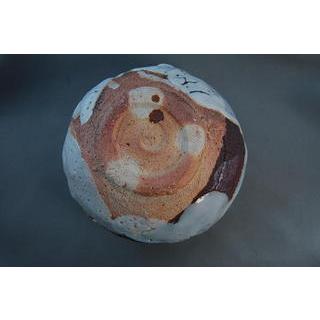 ach-33 薪窯 焼締志野焼 抹茶茶碗  文部大臣奨励賞受賞作家 荒川明作 木箱付きの画像