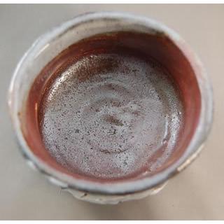 ach-39 薪窯 焼締志野焼 抹茶茶碗文部大臣奨励賞受賞作家 荒川明作 木箱付きの画像