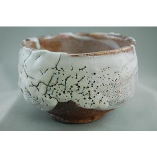 ach-4 焼締 抹茶茶碗  文部大臣奨励賞受賞作家 荒川明作 木箱付きの画像
