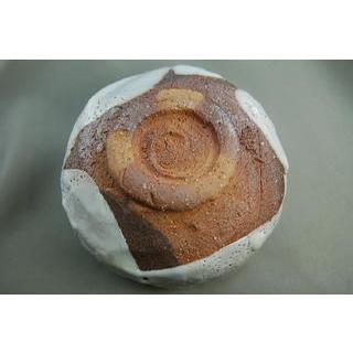 ach-4 焼締 抹茶茶碗  文部大臣奨励賞受賞作家 荒川明作 木箱付きの画像