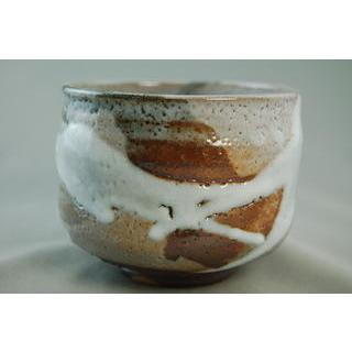 ach-9 志野焼 抹茶茶碗 文部大臣奨励賞受賞作家 荒川明作 木箱付き