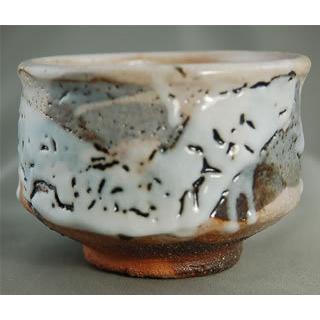 bch-1 　薪窯 焼締志野焼 抹茶茶碗　文部大臣奨励賞受賞作家　荒川明作 木箱付き_2