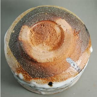 bch-1 　薪窯 焼締志野焼 抹茶茶碗　文部大臣奨励賞受賞作家　荒川明作 木箱付き_4