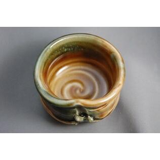 bgu-46  黄瀬戸 ぐいのみ おちょこ 文部大臣奨励賞受賞作家 荒川明作 木箱付きの画像