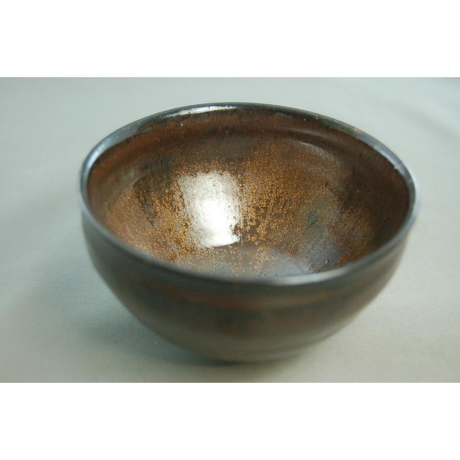 cch-10  流金天目 抹茶茶碗  文部大臣奨励賞受賞作家　荒川明作 木箱付き_1