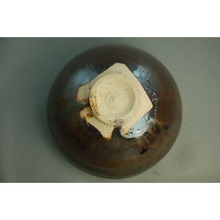 cch-10  流金天目 抹茶茶碗  文部大臣奨励賞受賞作家　荒川明作 木箱付き_4
