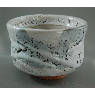 ch-42 薪窯 志野焼 抹茶茶碗 文部大臣奨励賞受賞作家　荒川明作 木箱付き_2