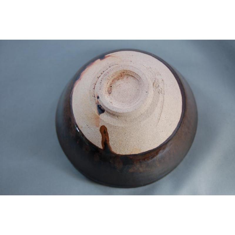 chku-13 禾目天目 抹茶茶碗 文部大臣奨励賞受賞作家 荒川明作 木箱付きの画像