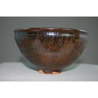 chku-2 流金天目 抹茶茶碗  文部大臣奨励賞受賞作家 荒川明作 木箱付きの画像