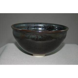 chku-4 黒天目 抹茶茶碗   文部大臣奨励賞受賞作家 荒川明作 木箱付きの画像
