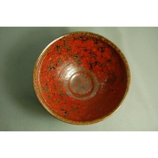 dch-1 茜華天目茶碗 抹茶茶碗 文部大臣奨励賞受賞作家 荒川明作 木箱付きの画像