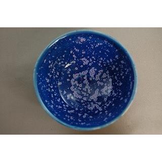 dch-31  群青天目茶碗 抹茶茶碗 文部大臣奨励賞受賞作家 荒川明作 木箱付きの画像