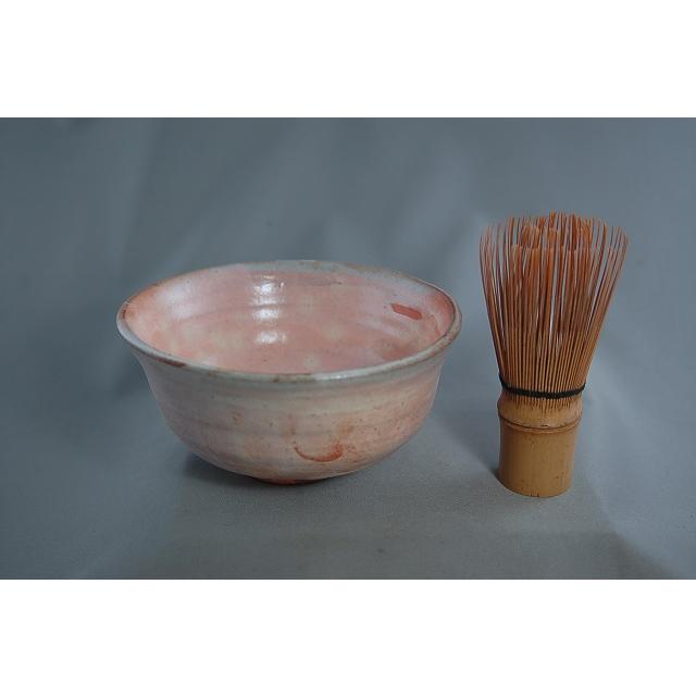 dch-39  御本手半筒茶碗  抹茶茶碗  薪窯焼成 文部大臣奨励賞受賞作家 荒川明作 木箱付きの画像