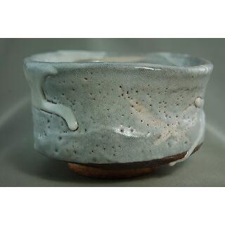 dch-42 薪窯 志野焼 抹茶茶碗 文部大臣奨励賞受賞作家　荒川明作 木箱付き_2