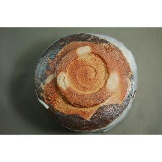 dch-42 薪窯 志野焼 抹茶茶碗 文部大臣奨励賞受賞作家　荒川明作 木箱付き_4