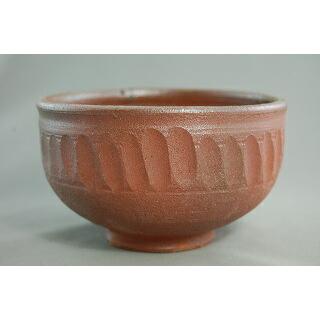 dch-6 焼締 抹茶茶碗 文部大臣奨励賞受賞作家　荒川明作 木箱付き_2