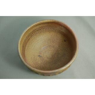 dch-6 焼締 抹茶茶碗 文部大臣奨励賞受賞作家　荒川明作 木箱付き_3