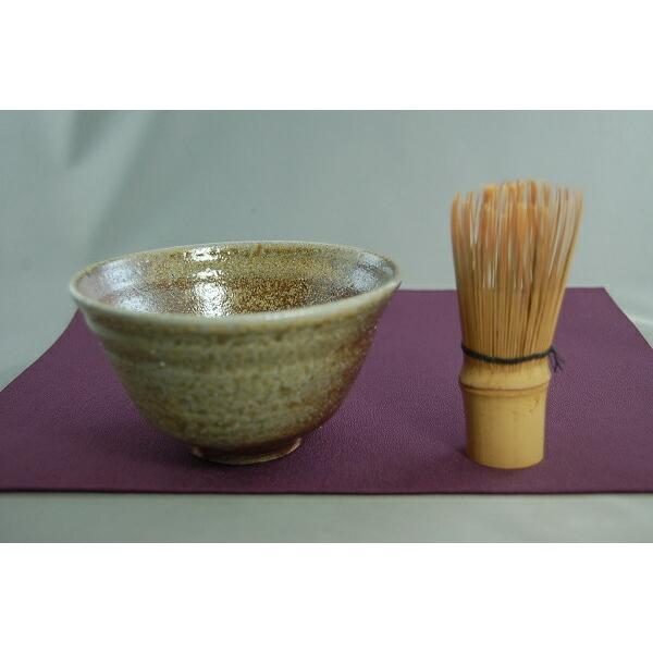 dch-7 焼締 抹茶茶碗 文部大臣奨励賞受賞作家　荒川明作 木箱付き