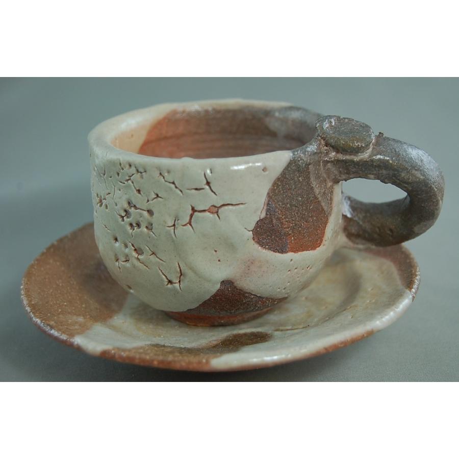 dko-11 志野焼 コーヒーカップ 文部大臣奨励賞受賞作家 荒川明作 木箱