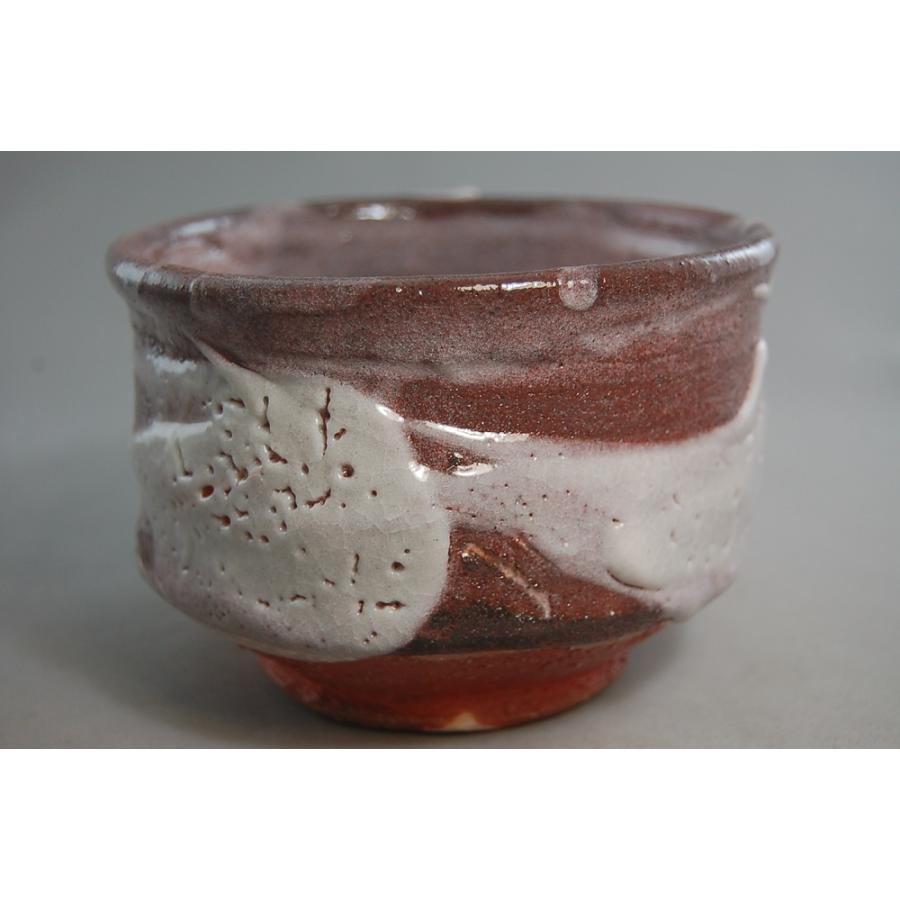 ech-11 志野焼 抹茶茶碗 文部大臣奨励賞受賞作家 荒川明作 木箱