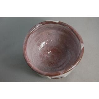 ech-11 志野焼 抹茶茶碗 文部大臣奨励賞受賞作家 荒川明作 木箱付きの画像
