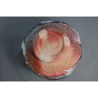 ech-7 焼締志野焼 抹茶茶碗文部 大臣奨励賞受賞作家 荒川明作 木箱付きの画像