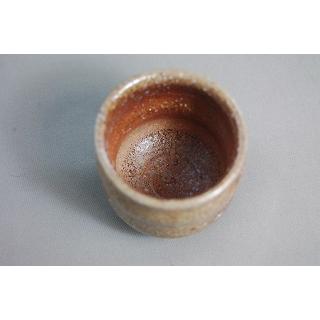 egu-40 焼締長ぐいのみ おちょこ 文部大臣奨励賞受賞作家 荒川明作 木箱付きの画像