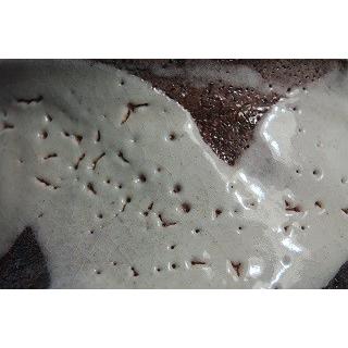 fch-5  志野焼 抹茶茶碗  薪窯   文部大臣奨励賞受賞作家 荒川明作 木箱付きの画像