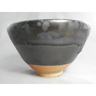 gch-3 黒天目 抹茶茶碗 荒川 明作 文部大臣奨励賞受賞 木箱付き 送料無料の画像