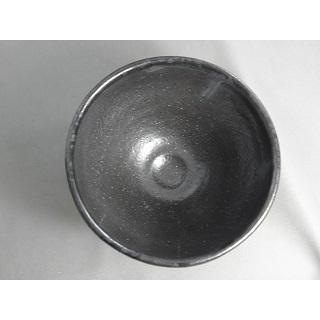 gch-3 黒天目 抹茶茶碗 荒川 明作 文部大臣奨励賞受賞 木箱付き 送料無料の画像