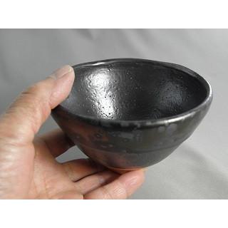 gch-3 黒天目 抹茶茶碗 荒川 明作 文部大臣奨励賞受賞 木箱付き 送料無料の画像