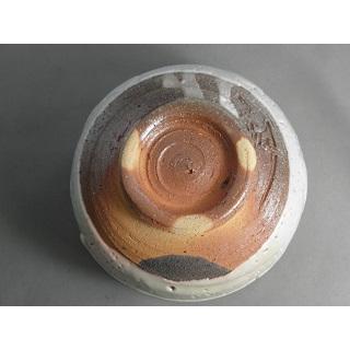 gch-5  志野焼 抹茶茶碗 薪窯 荒文部大臣奨励賞受賞作家 荒川明作 木箱付きの画像