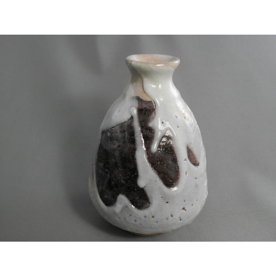 gtoku-1 焼締志野徳利　 文部大臣奨励賞受賞作家 荒川　明作 木箱付