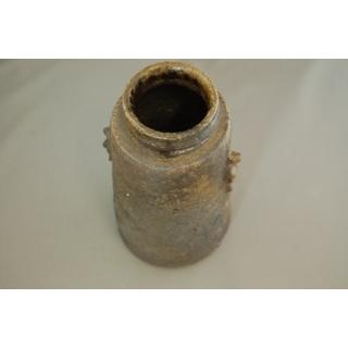 ha-10  焼締　花入れ 薪窯　文部大臣奨励賞受賞作家　荒川明作 木箱付き_3