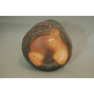 ha-10  焼締　花入れ 薪窯　文部大臣奨励賞受賞作家　荒川明作 木箱付き_4