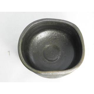 hch-14 焼締織部 抹茶茶碗 文部大臣奨励賞受賞作家 荒川明作 木箱付きの画像