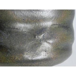 hch-14 焼締織部 抹茶茶碗 文部大臣奨励賞受賞作家 荒川明作 木箱付きの画像