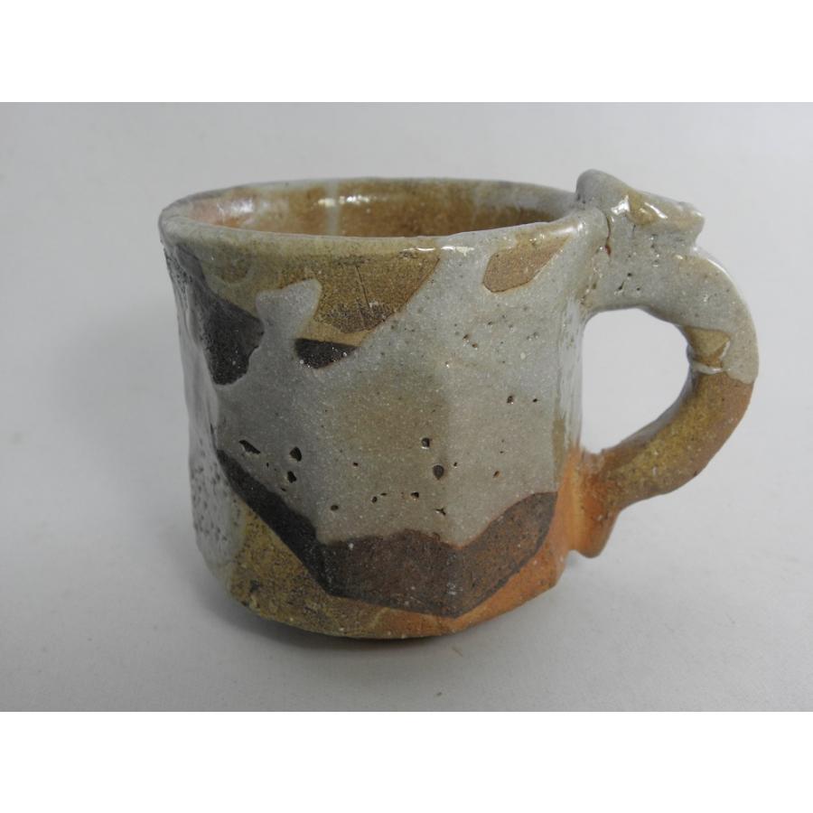 hma-2 焼締志野マグカップ 文部大臣奨励賞受賞作家 荒川明作 木箱付き